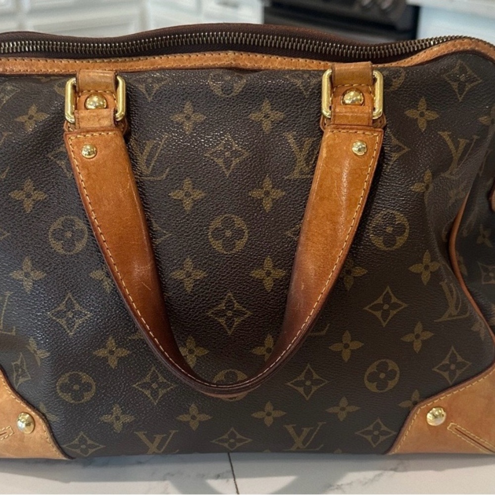 Louis Vuitton Brown and Tan Monogram Duffel Bag - Picture 6 of 12